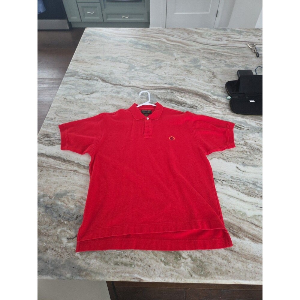 #196 Men's L Alexander Julian Colours short sleeve red polo shirt